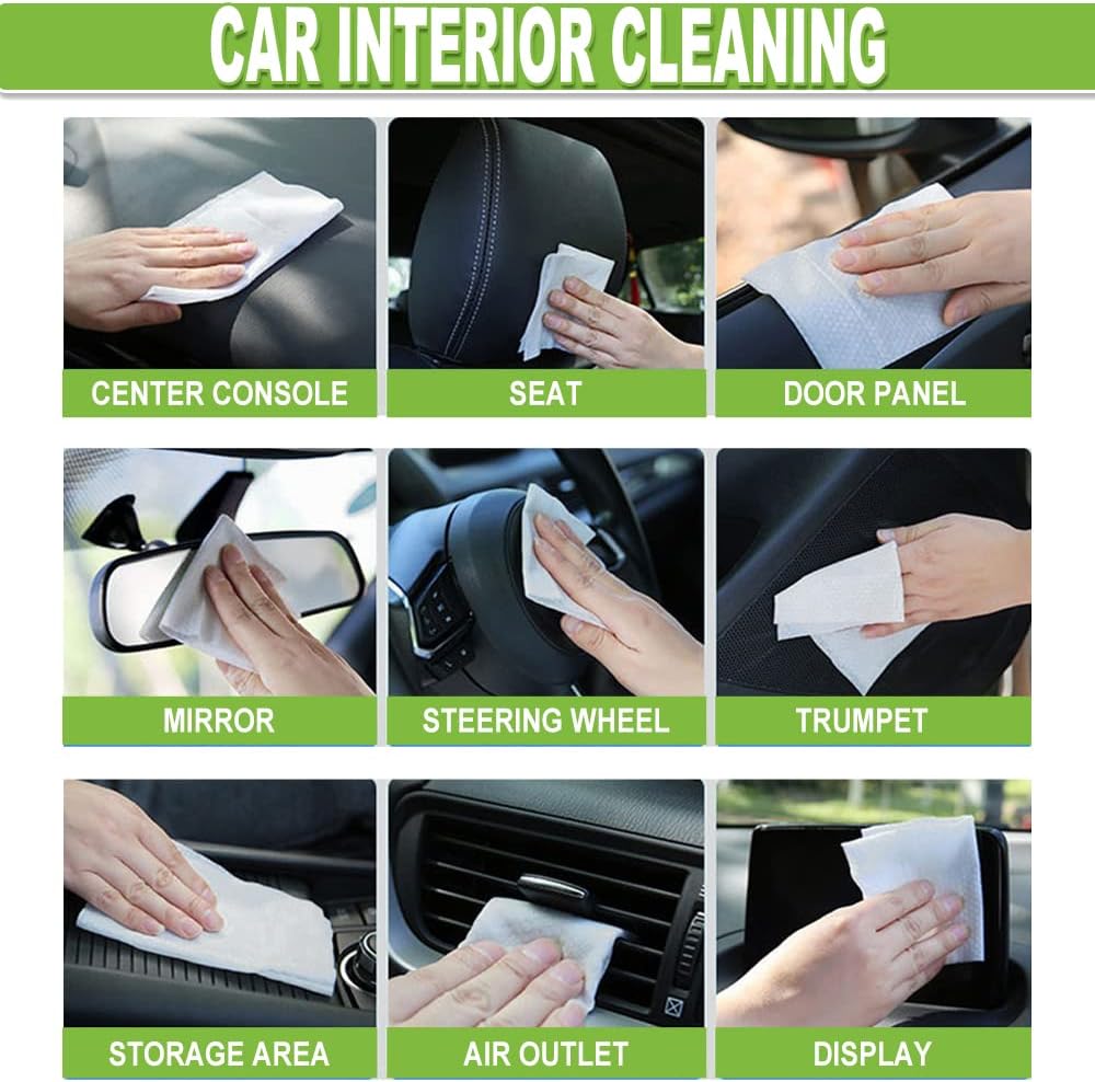 Clean the Inside of a Car: cleaning wipes