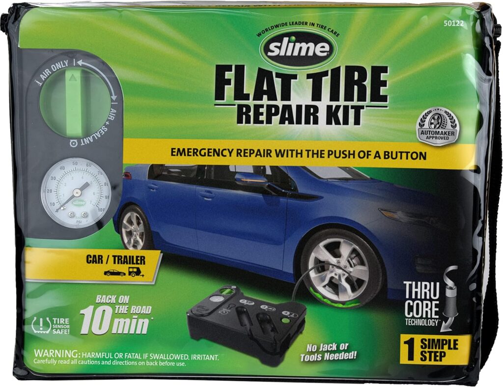 Slime 50122 Flat Tire Puncture Emergency Kit